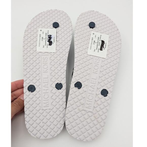 Michael Kors Monogram Flip Flop Sandals Women's Lightweight PVC Size US10M EU41 - Picture 8 of 10